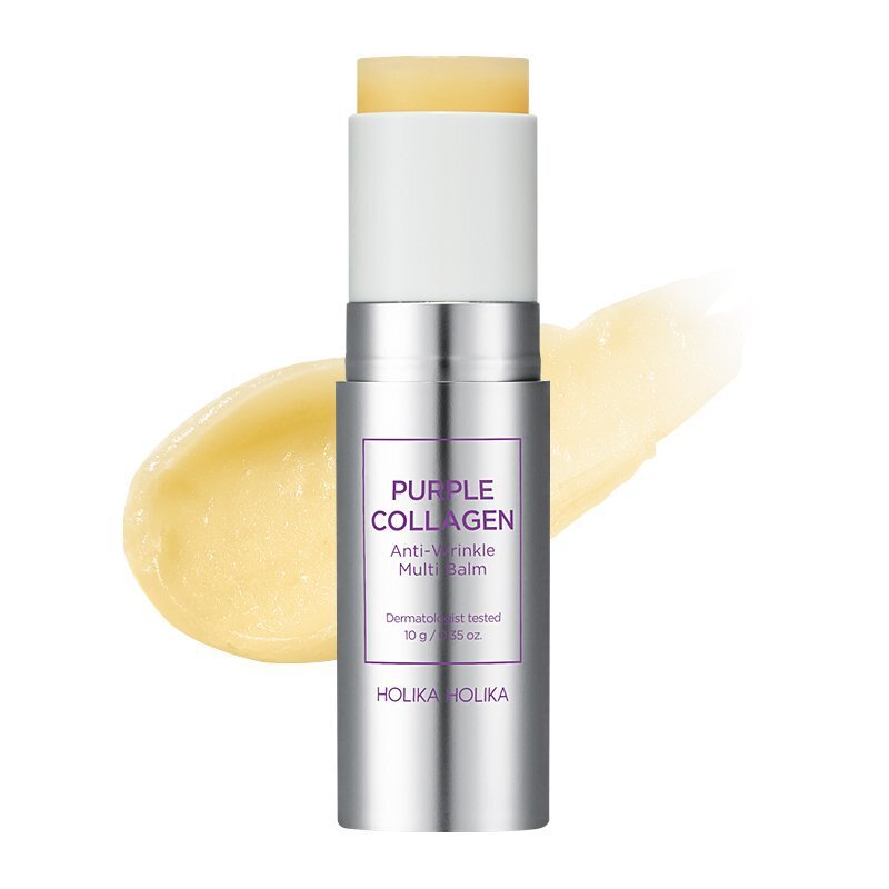 Holika Holika Purple Collagen Anti Wrinkle Multi Balm – pieštukinis drėkinamasis balzamas